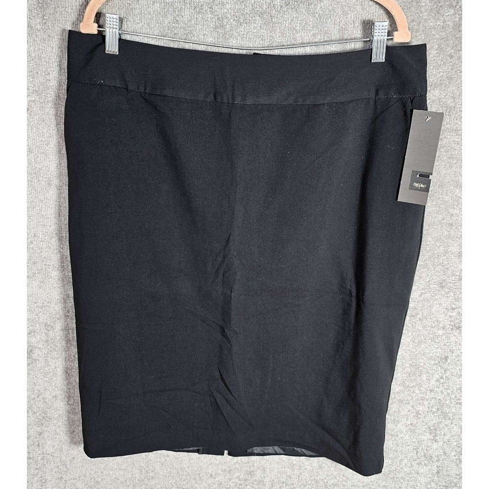 Mossimo Straight Pencil Skirt Womens Size 16W Black Pockets Office Career NWT